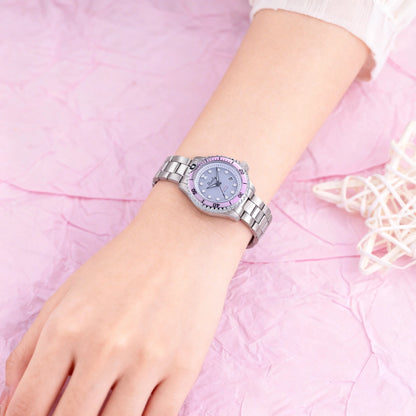 Horolo Women' Watches Japan Solar Movement 30mm Luminous Water Resistant Sapphire stainless steel Luxury Watch Gift For Wife