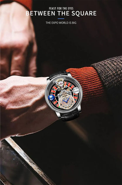 PINDU Upgraded Version Pindu Russian Roulette Celestial Series Quartz Watch Men's Astronomical Casino Las Vegas Men's Watch