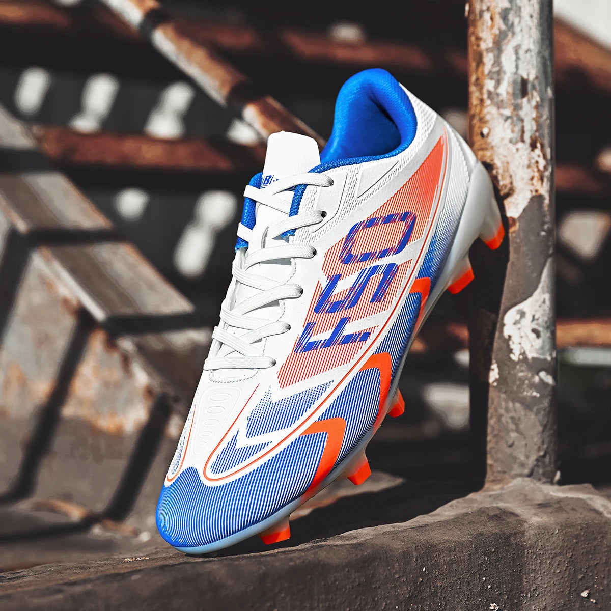 AG/FG Football Boots Kids Youth Teenagers PU+Fabric Upper TPU Sole Non-Slip Firm Ground Training
