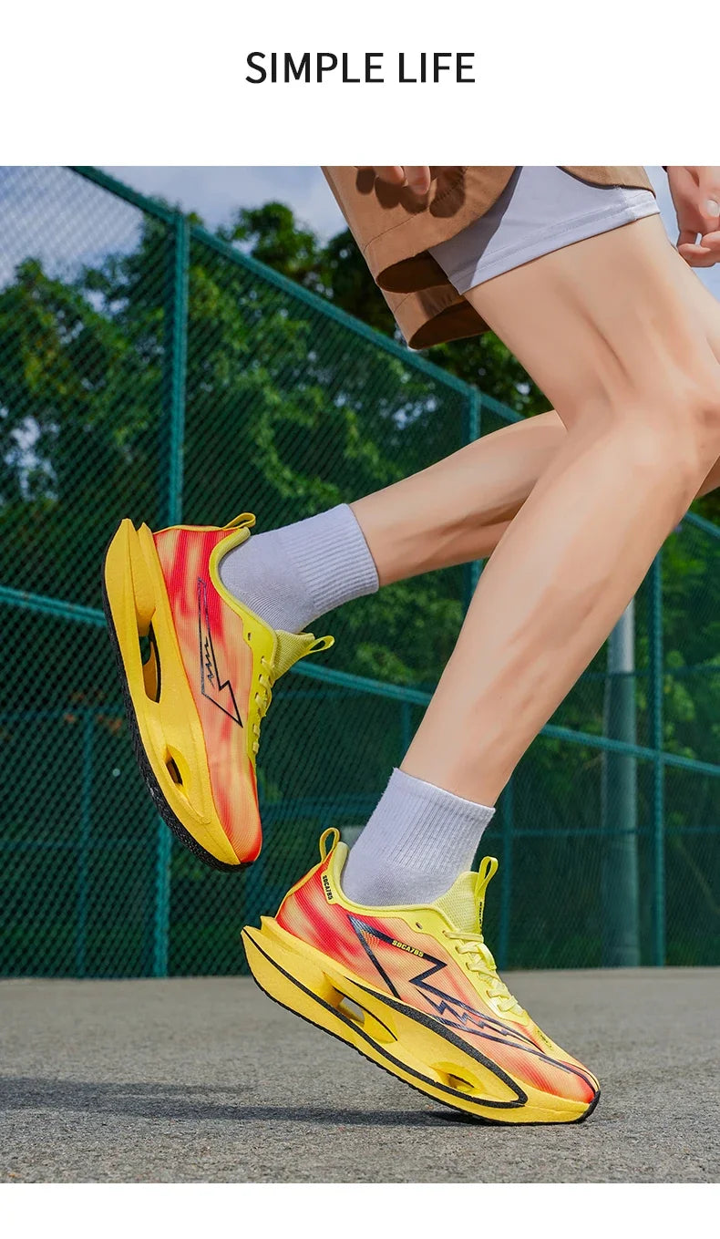 2026 Running Shoes Carbon Plate Marathon Men Sports Breathable Lightweight Women's Comfortable Athletic Antiskid Sneakers Casual