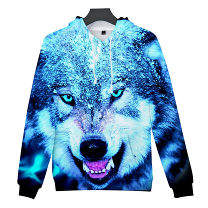 Classic Dolphins tigers wolves galloping horses animal 3D Print Hoodies Long Sleeve Sweatshirts Adult/Child Casual Pullovers