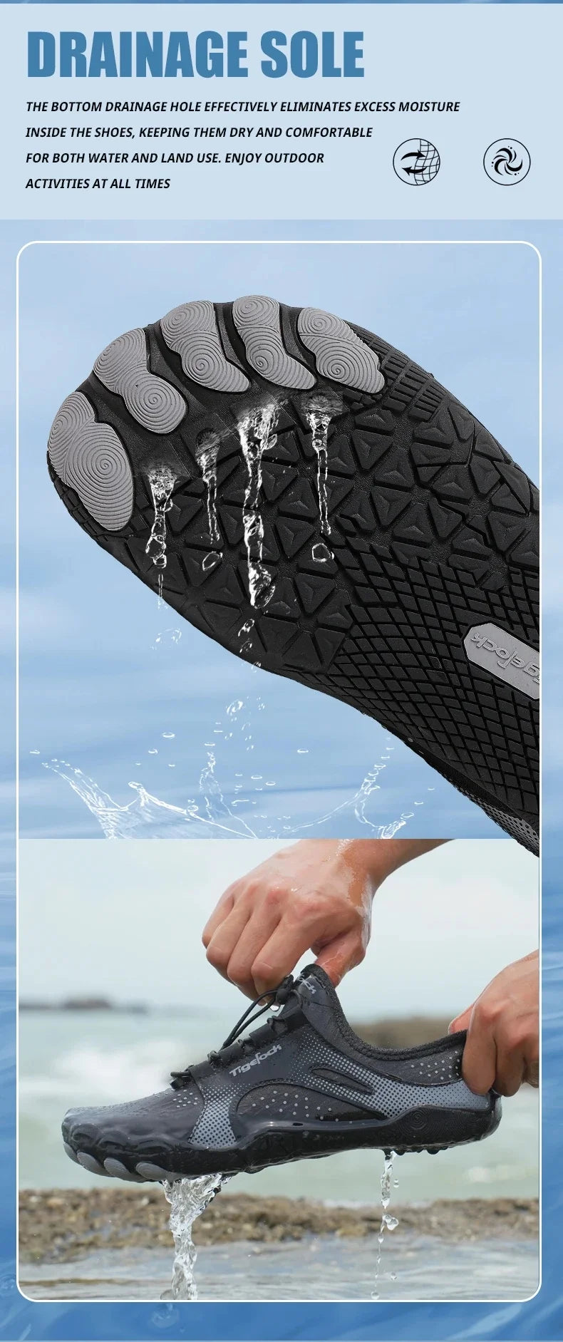Aqua Shoes Water Shoes Upstream Wading Barefoot Beach Shoes Adults Gym Outdoor Training Footwear Unisex Quick-Drying Breathable