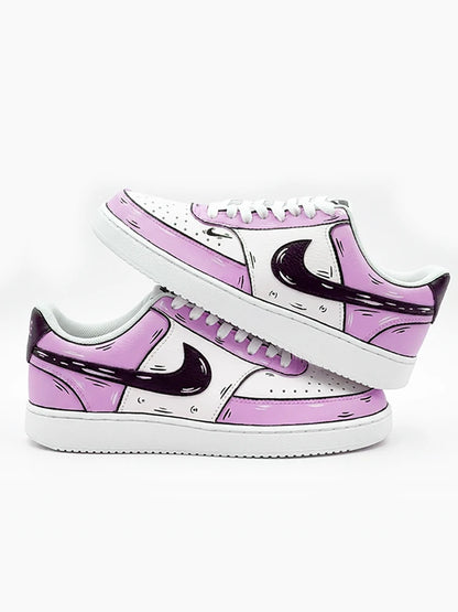 Custom Sneakers Custom Sneakers NIKE COURT VISION  Messy Line Design Couple Matching Shoes Unisex Low-Top Skate  retro shoes