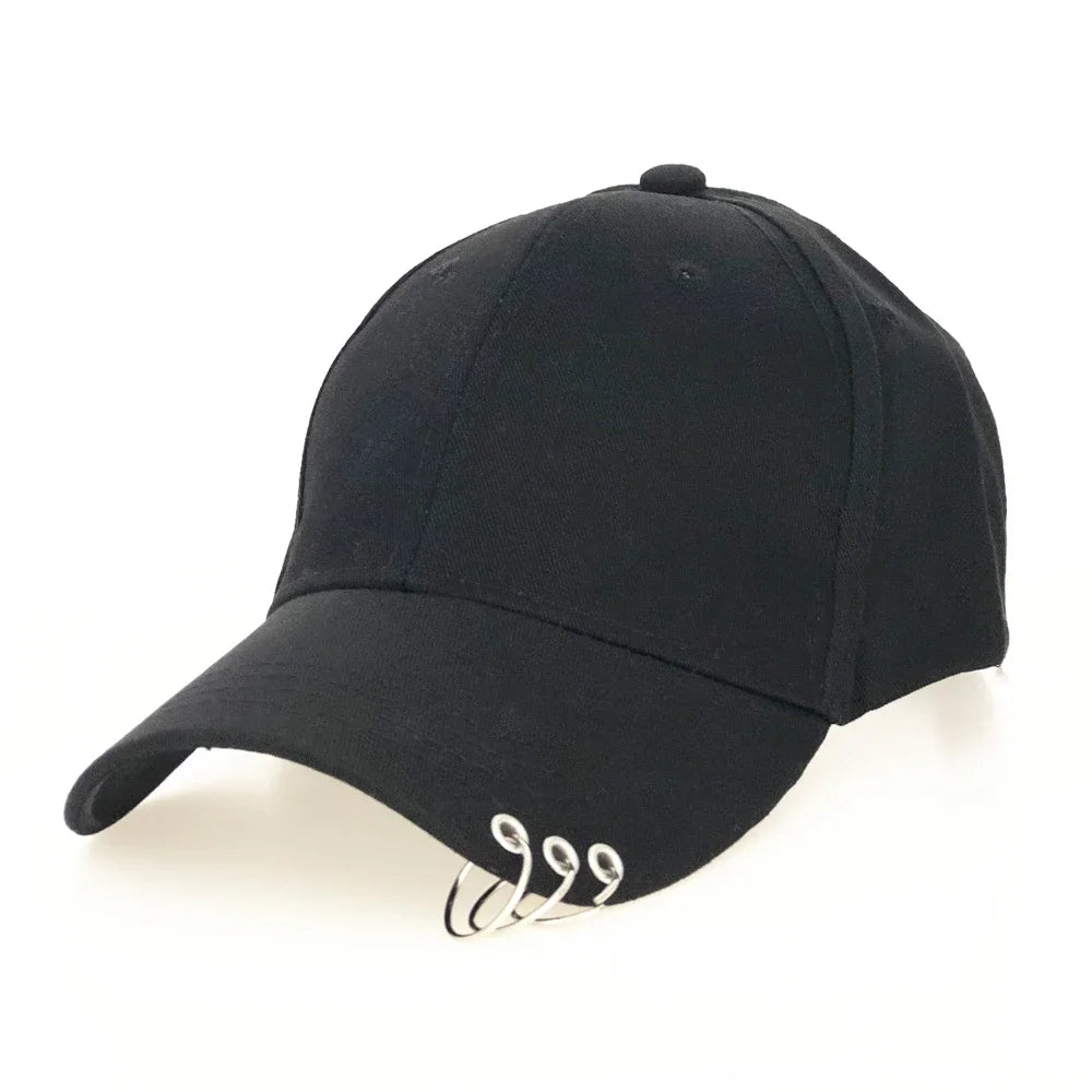 Justerbar basebollkeps med ring för utomhussport och solskydd för kvinnor och män – modekeps med snapback-stängning