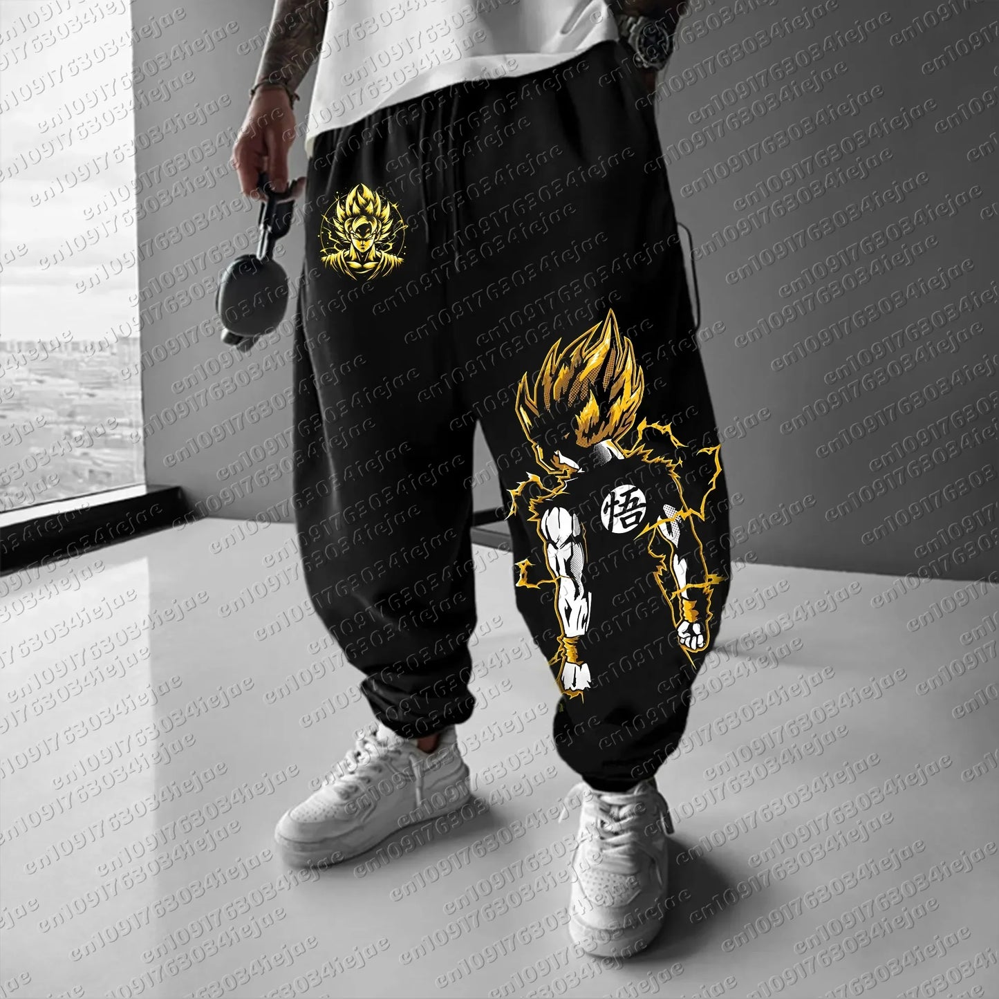 Dragon Ball Men's Sweatpants Autumn/Winter Trend Retro Anime Printing Loose Casual Workout Harajuku Plus Size Hip Hop Pants
