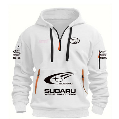 2026 New SUBARU Racing European Size Autumn/Winter Men's Hooded Kangaroo Pocket Hooded Sports Fleece Hoodie Top Coat, Produit gaming premium Fraquane, produits de luxe, nouvelle génération, équipement gamer