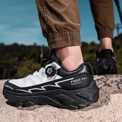 Mens Sneakers Casual Outdoor Anti Slip Shock-absorbing Versatile Off Road Hiking Shoes Comfortable Soft Sole Running Shoes Man