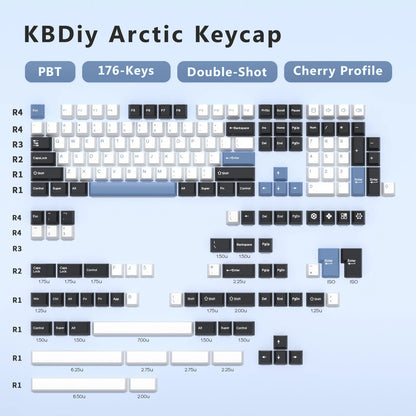 KBDiy GMK Illusion Tastenkappen Cherry-Profil Double-Shot PBT ISO-Tastenkappen für Gamer Mechanisches Tastatur-Kit Gaming Point Retro-Tastenkappe
