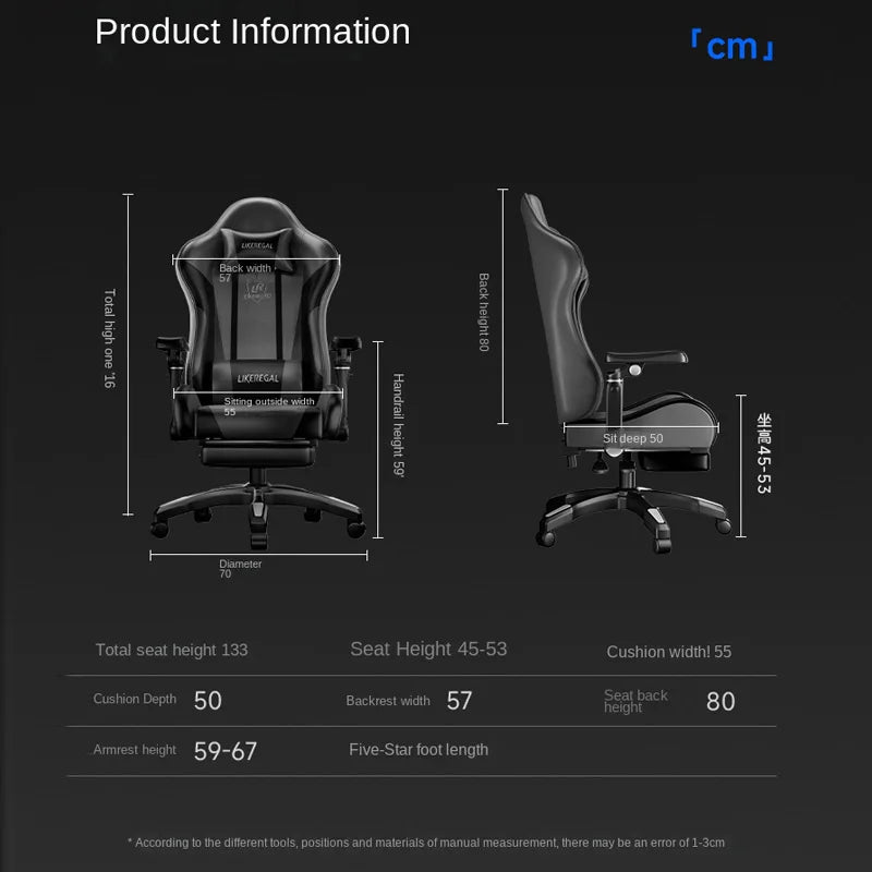 New Gaming Chair 9D Mechanical Dynamic Armrests 3D Lumbar Support Wide Seat Ergonomic Chair Gaming Live Streaming Swivel Chair