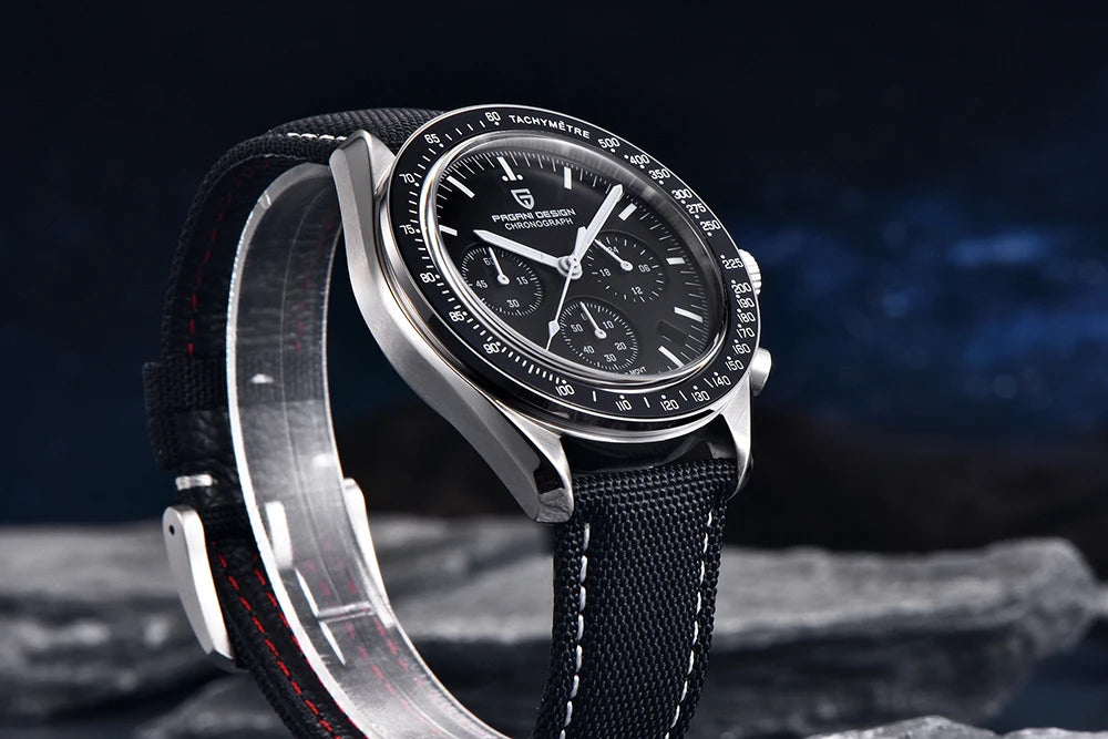2026 New PAGANI DESIGN Golden Moon Mens Watches Luxury Quartz Watch Men Speed Sports Chronograph Man AR Sapphire Waterproof Gift