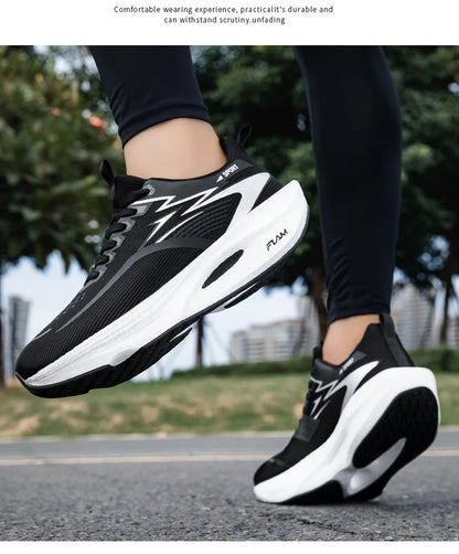 Men Sports Running Shoes Marathon Air Cushion Breathable Lightweight Comfortable Women Outdoor Athletic Sneakers Jogging Tenis