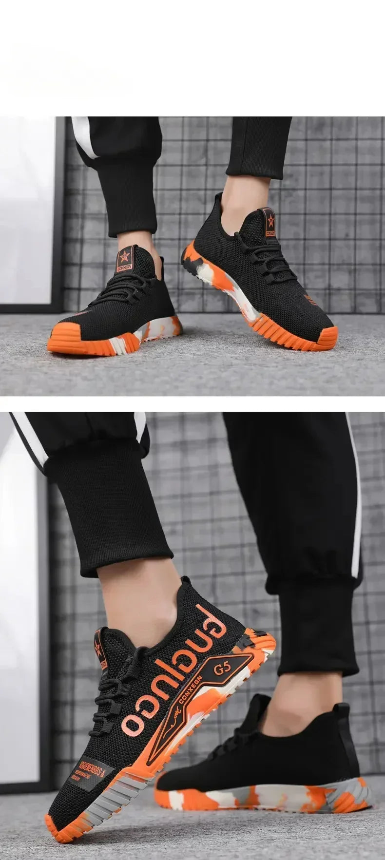 Gym New Vulcanized Lace-up Walking Sneakers Comfortable Wear-resistant Casual Shoes Walking Summer Mesh Flats Fashion Breathable