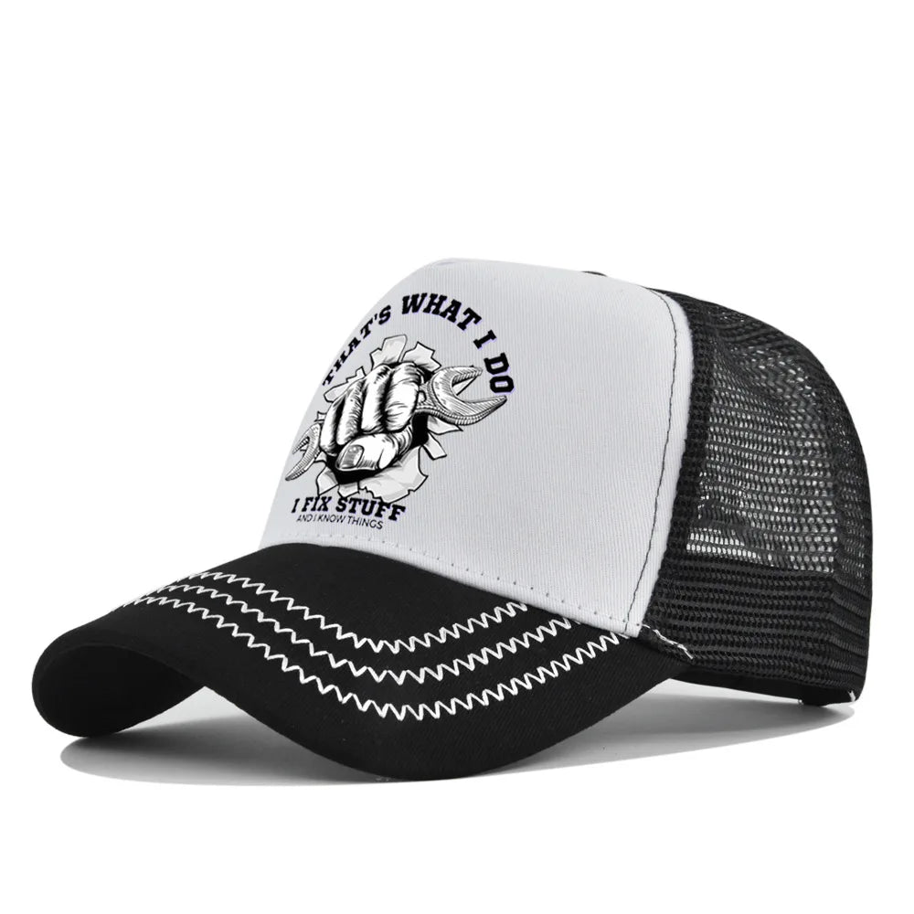 New Fashion Spring Summer Printed Mesh Breathable Baseball Cap Gorras Personality LOGO for Men WomenCouples Visor Hat Casquette