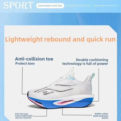 Men Carbon Board Running Shoes Marathon Long-Distance Running Sports Shoes Support Stable Casual Women Breathable Running Shoes