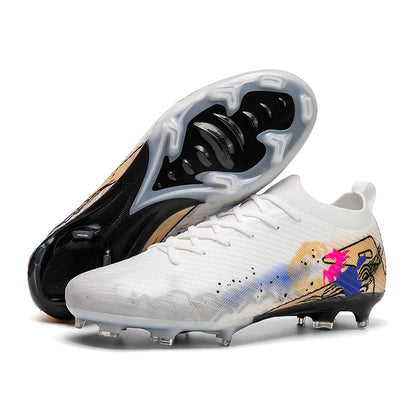 Novas Chuteiras de Futebol para Homem, Chuteiras de Futebol FG Antiderrapantes para Treino, Chuteiras de Futebol com Pitões Longos para Jogo, Ultraleves, Exterior, Dropshipping