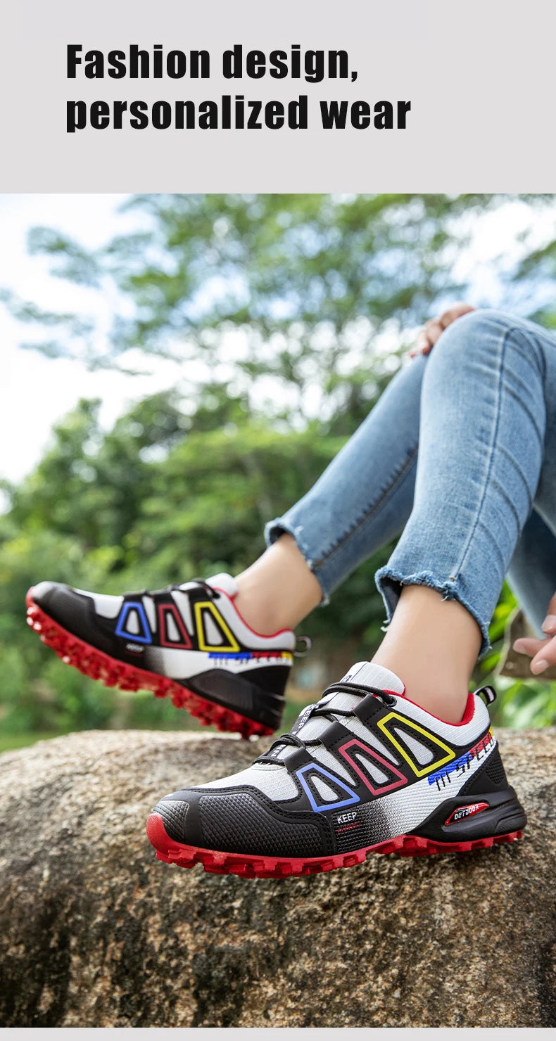 Men's Hiking Shoes Outdoor Sports Shoes Lace-up Hiking Shoes Women's Hiking Sports Shoes Non-slip Hunting Tactical Sports Shoes