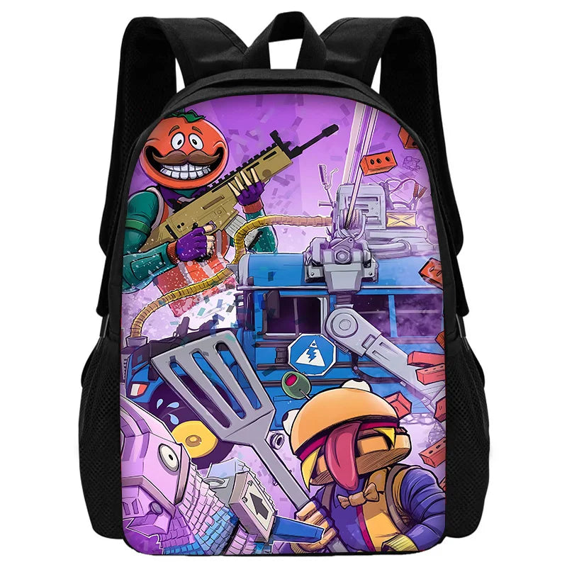 Hot Game Shooting Fortnites Child School Backpack With Shoulder Bag Pencil Bags School Bags for Boys Girls Best Gift