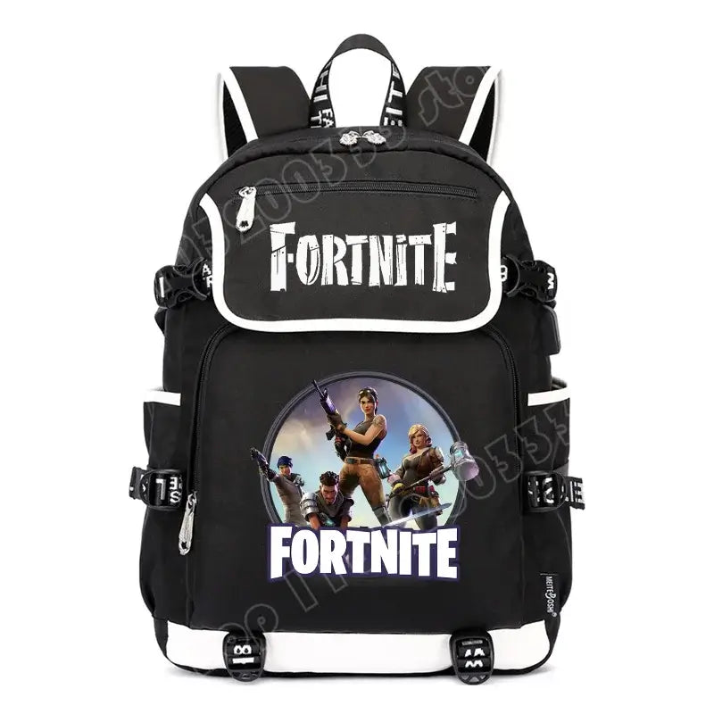 Fortnites Large Capacity Backpack Casual Shoulder Bag with USB Port Unisex Anime Students Schoolbag New Stylish Stationery Gift