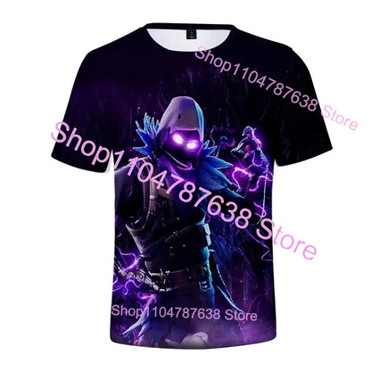 Summer T-shirt Raven Ultima Knight F-Fortnite T Shirt 3D Print Banana Peely Men's Tee Battle Royale Game Tops Birthday Gifts