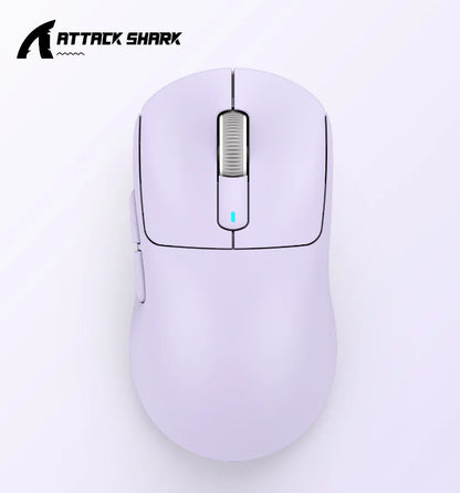 ATTACK SHARK X3 Rato de três modos 1K Hz, X3Pro Rato sem fios Bluetooth 4K Hz leve, PAW3395, velocidade de movimento 650IPS