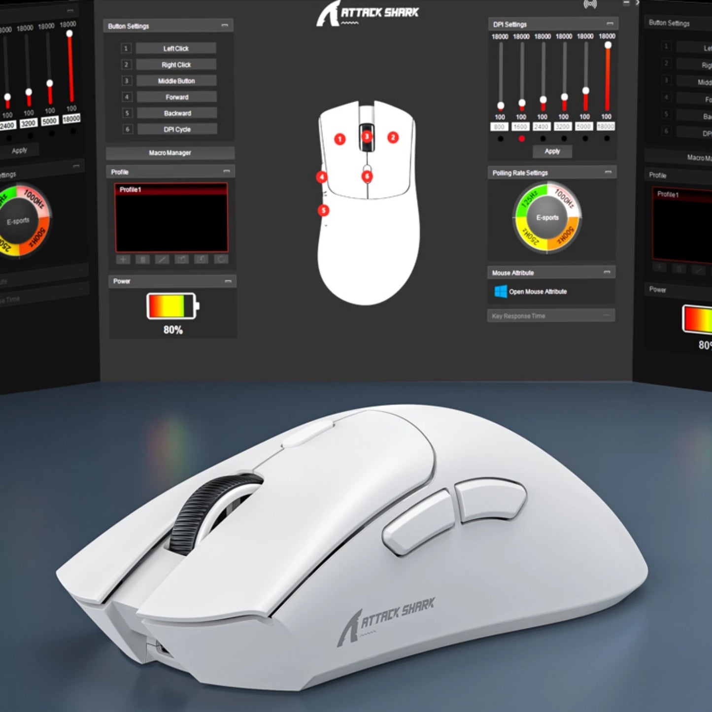 Attack Shark R1 belaidė Bluetooth žaidimų pelė, influencerių įvertinta populiari pelė, PAW3311 jutiklis, 1000Hz atsako dažnis