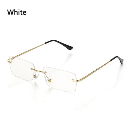 Fashion Rimless Rectangle Sunglasses Women Luxury Design Sun Glasses Ladies Retro Gradient Eyewear Summer UV400 Sun Shades