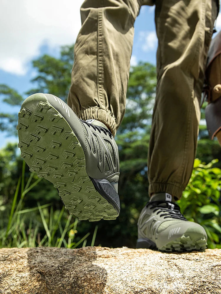 Men's Hiking Shoes Waterproof All-Terrain Outdoor Sneakers Non-Slip for Trekking Camping Tactical Training  Outdoor Cycling