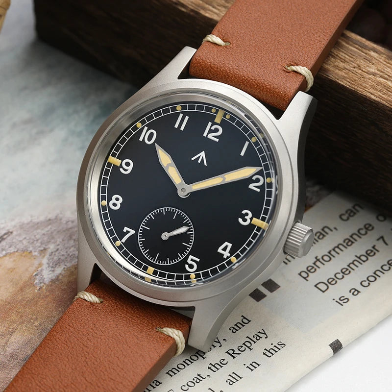 Militado V2 Version Military D12 Watch 36mm AR Sapphire Quartz Movement Watches Waterproof Sub-second Stainless Steel Wristwatch