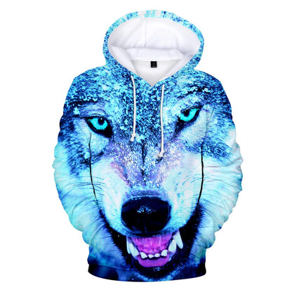 Classic Dolphins tigers wolves galloping horses animal 3D Print Hoodies Long Sleeve Sweatshirts Adult/Child Casual Pullovers