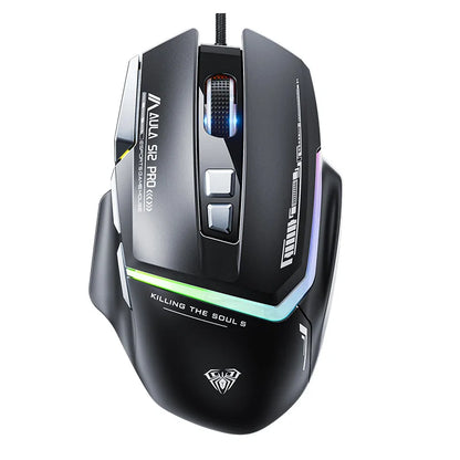 Promoção Especial Rato Gaming com Fio AULA S12 Pro 12800 DPI, Retroiluminação RGB, 8 Botões Programáveis, Ergonómico, para PC e Portátil