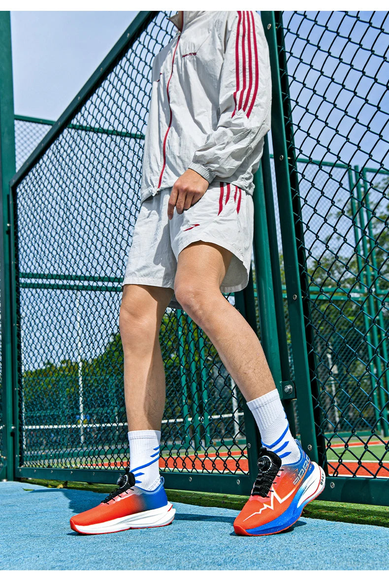 Męskie buty do biegania na co dzień, maratonowe, sportowe, z wkładką z włókna węglowego, oddychające, lekkie, damskie, wygodne, sportowe, antypoślizgowe trampki