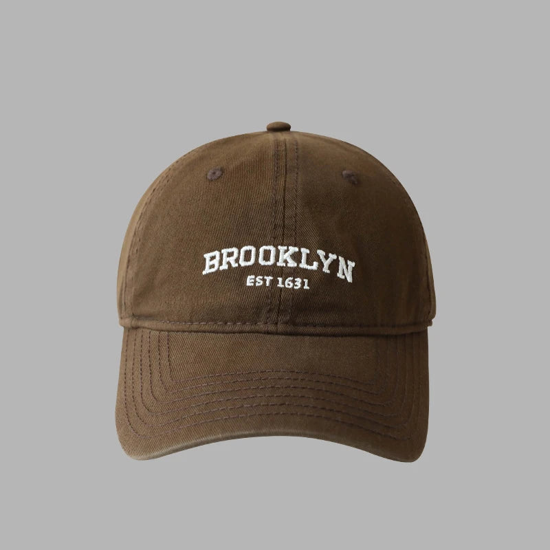 Soft Cotton Letters Baseball Cap For Women Men Retro Embroidery Curved Brim Hat Unisex Ponytail Hip Hop Dad Trucker Sun Hats