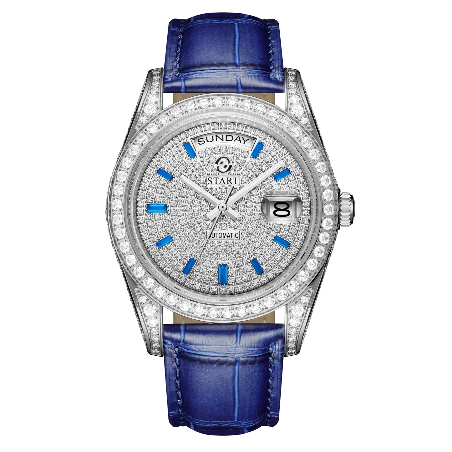 【START】Gypsophila Men's Watch Official Authentic Diamond Watch Waterproof Automatic Mechanical Watch Date Week Function