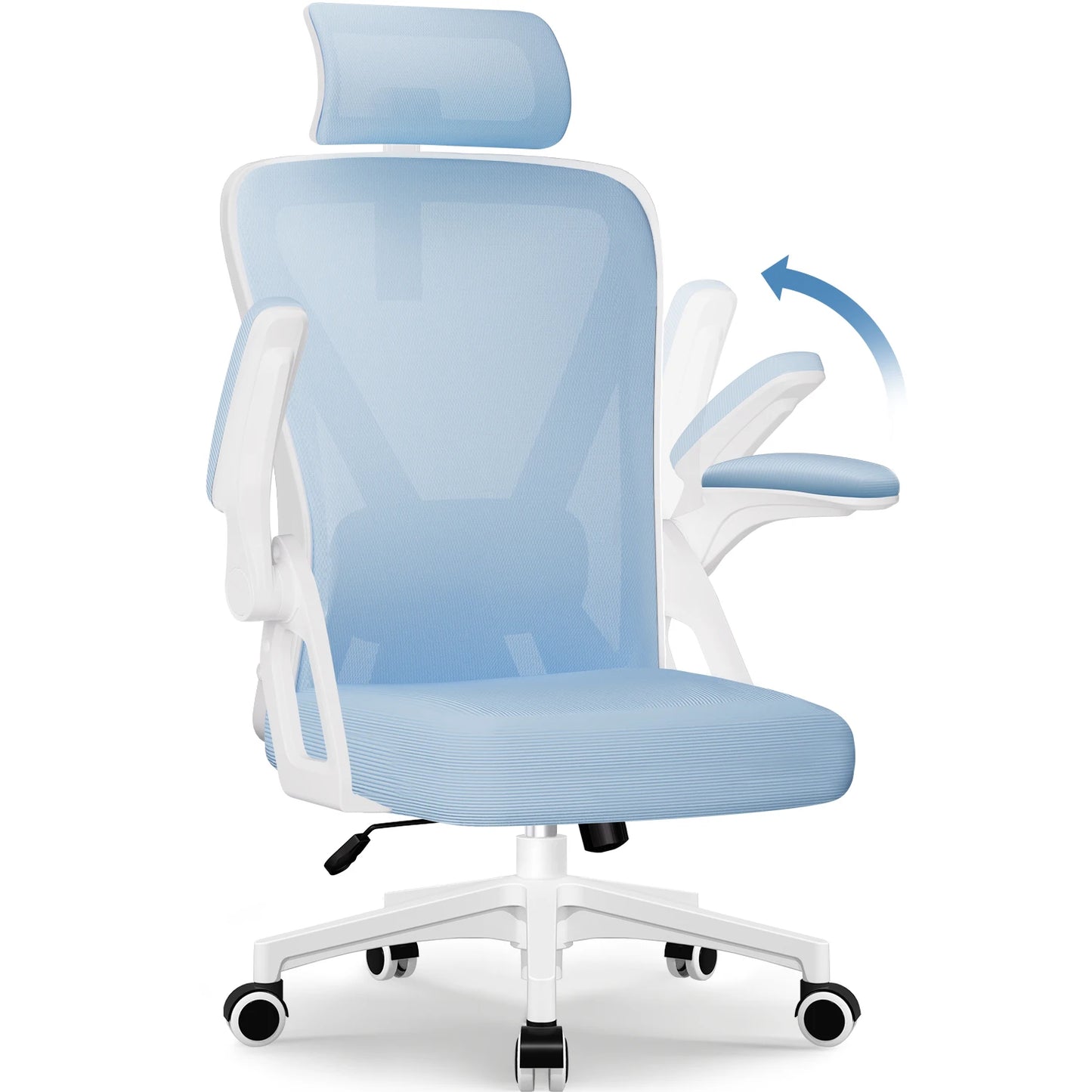 Office Chair Ergonomic Reclining 90°-135°, Desk Chair with Lumbar Support, Computer Chair Adjustable Headrest, Living Room Chairs