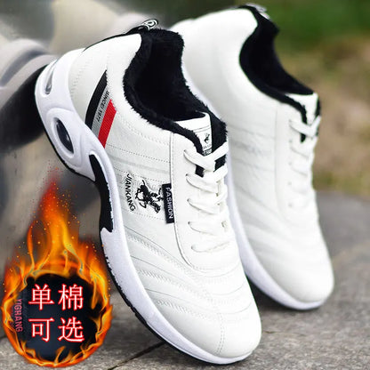 Baskets en cuir pour homme Chaussures décontractées et polyvalentes Chaussures de course d'extérieur antidérapantes Chaussures de skate tendance pour homme Zapatos Homme