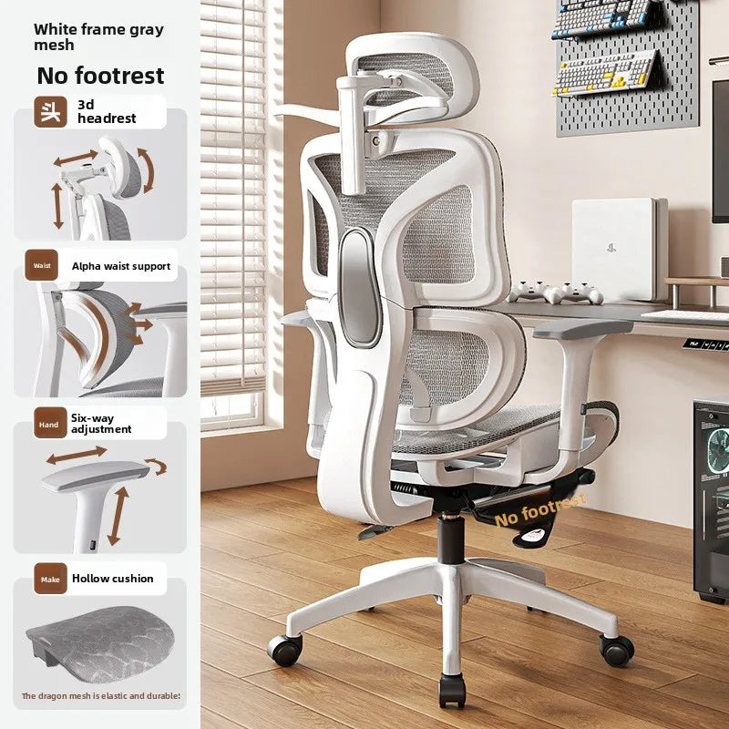 UVR Ergonomic Chair Home Computer Chair Comfortable To Lie Down Gaming Chair Long Periods Office Chair Reclining Chair