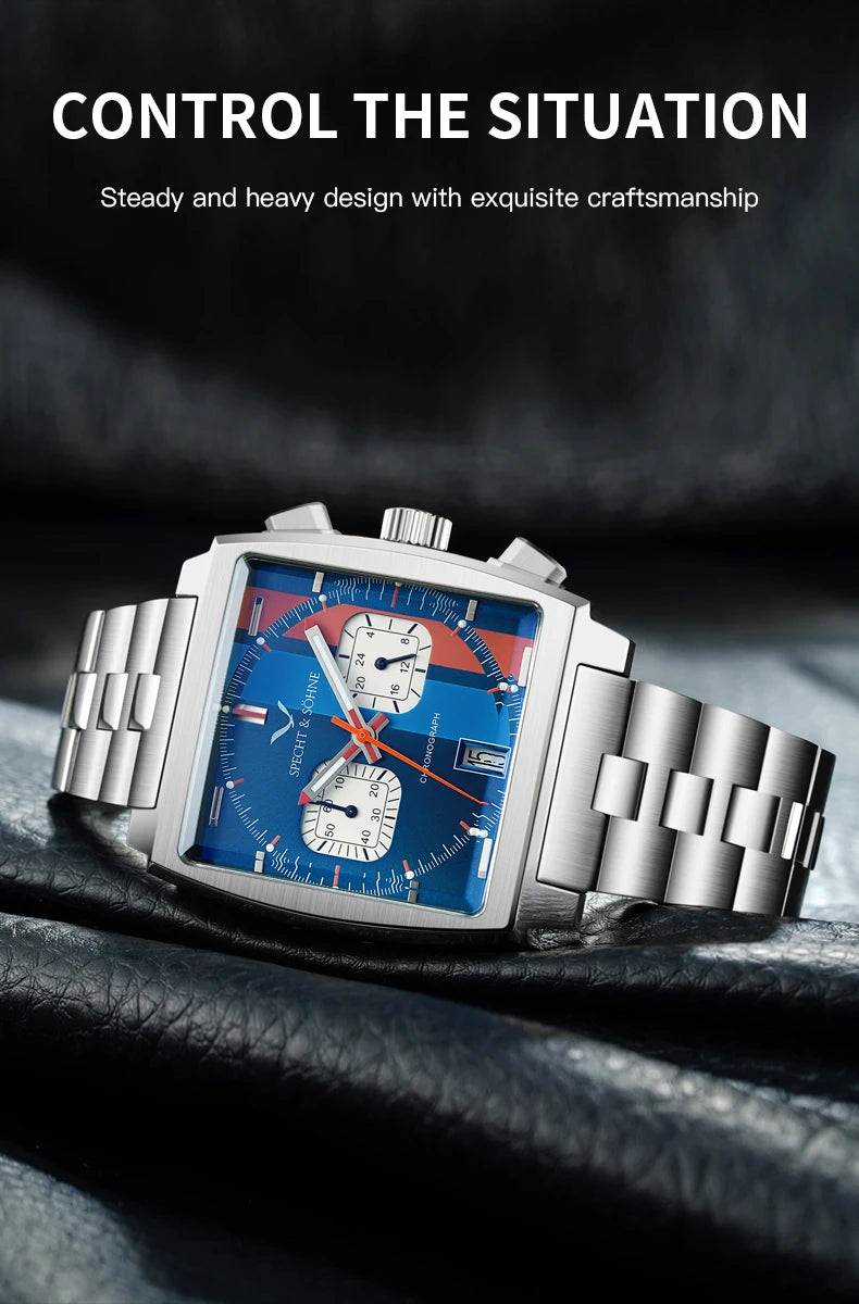 Men's Watches 2025 New Hot Luxury Quartz Wrist Watch Japan VK64 Chronograph Trendy Sport Waterproof