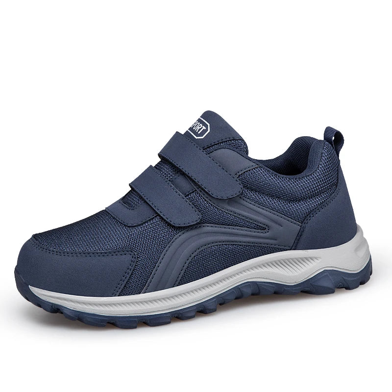 Diabetic Shoes for Men Comfort Walking Shoes for Elderly Swollen Feet Orthopedic Adjustable Double Strap Hook and Loop Sneakers