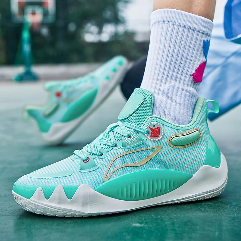 Men's Basketball Shoes Breathable Cushioning Non-Slip Wearable Runing Shoes Gym Training Athletic Basketball Sneakers for Men