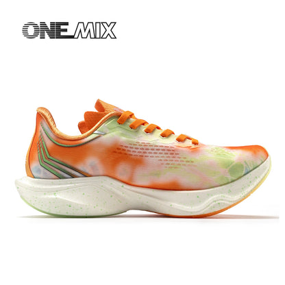 ONEMIX New Nylon Carbon Board Marathon Running Racing Shoes Shock-relief Professional Stable Support Ultra-light Rebound Sneaker