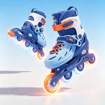 Inline Skates boy black Adjustable Size pink girl Children Sports Rollerblades High Speed new LED Light Up Professional