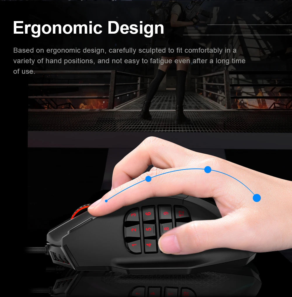 E-YOOSO X-39 USB Wired RGB Gaming Mouse, 24000 DPI Programmable Gaming Mouse with 19 Buttons, Optical Gaming Mouse for PC & Laptop
