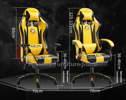 Esports Gamers Swivel Chair with Armrests Internet Anchor Racing Chair High-quality Leather Home Office Computer Gaming Chairs