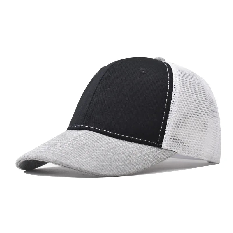 Baseball Cap Adult Net cap Shallow curved eaves Hat Unisex Summer hat Breathable hat shade Spring Autumn Cap Hip Hop Fitted Cap