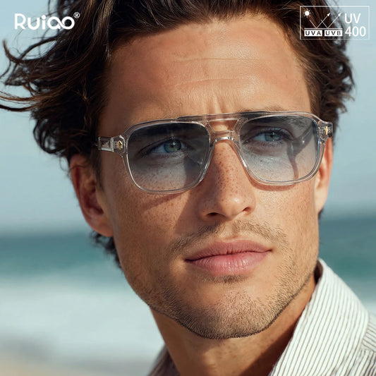 Retro 2026 Transparent Frame Sunglasses for Men and Women luxury brand designer UV400 Protection, Stylish for Driving & Outdoors
