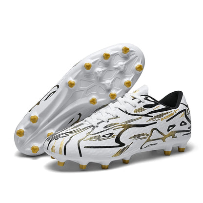 New Men's Football Boots TF Sport Training Soccer Shoes Soft Ultralight Breathable Professional Sneakers Unisex Grass Cleats Match