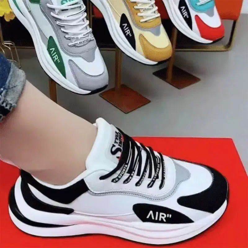 Men's And Women's Soft Bottom Anti-Slip Breathable Leather Surface Sporty Casual Shoes Spring Autumn Seasonal Comfortable Sne...