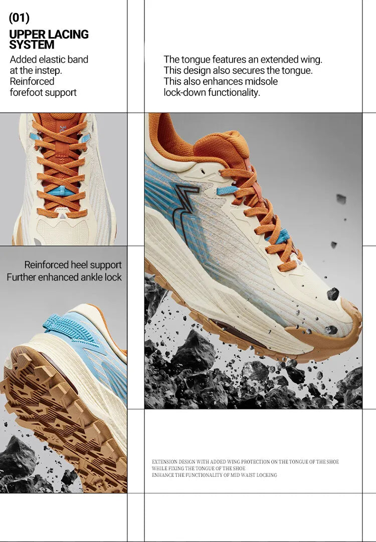 361 Degrees WUXIA 2.0 Lightweight Soft Airy Rebound Cushioning Non-Slip Outdoor Hiking Versatile Sneaker Male 672542201