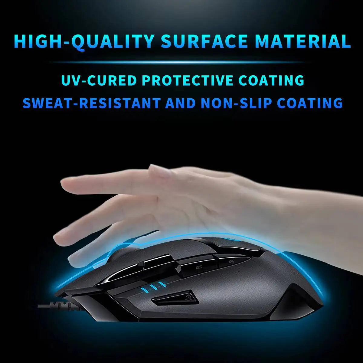 Rato Gaming com Fios Logitech G402, Processador ARM de 32-Bit, 8 Botões, 500 IPS, Antiderrapante, para Sessões de Gaming e Trabalho Durante Todo o Dia