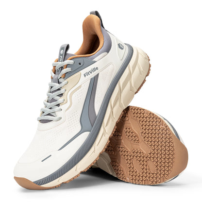 FitVille Men's Wide Toe Box Shoes Cushioned Well Sneakers Non Slip Lightweight Breathable Running Shoes for Swollen feet
